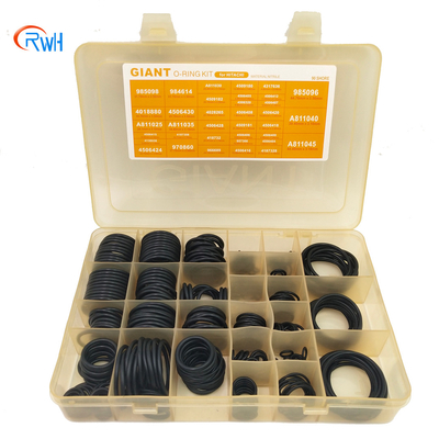 383 adet Hitachi O Ring Kiti NBR 90 / NBR 70 Malzeme Siyah Renk